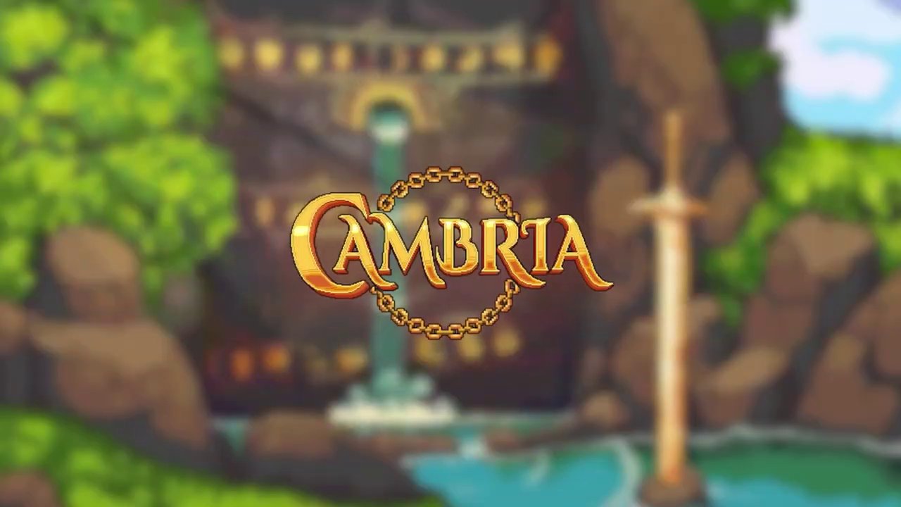A cinematic screenshot from Cambria, showcasing its fantasy MMORPG world and character designs.