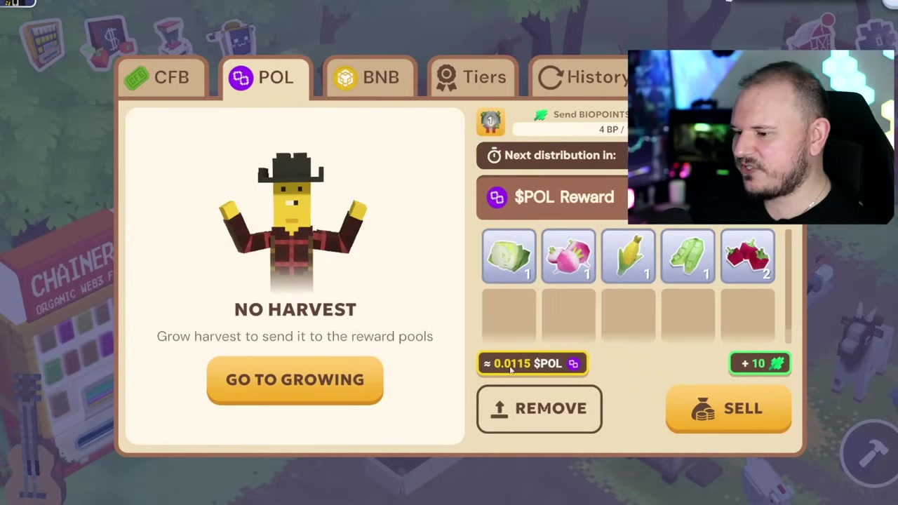 The in-game marketplace showing various items for purchase using CFB, including animal packs and seed bundles.