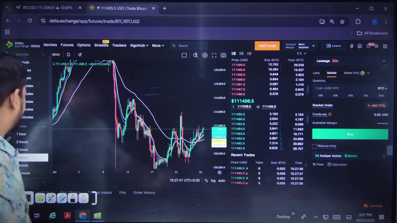 The final screen summarizes the key EMAs on the chart, reinforcing the structured approach taught in the video.