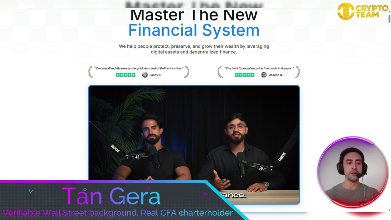 A screenshot showing Tan Jera's professional profile and mentions in reputable financial publications.