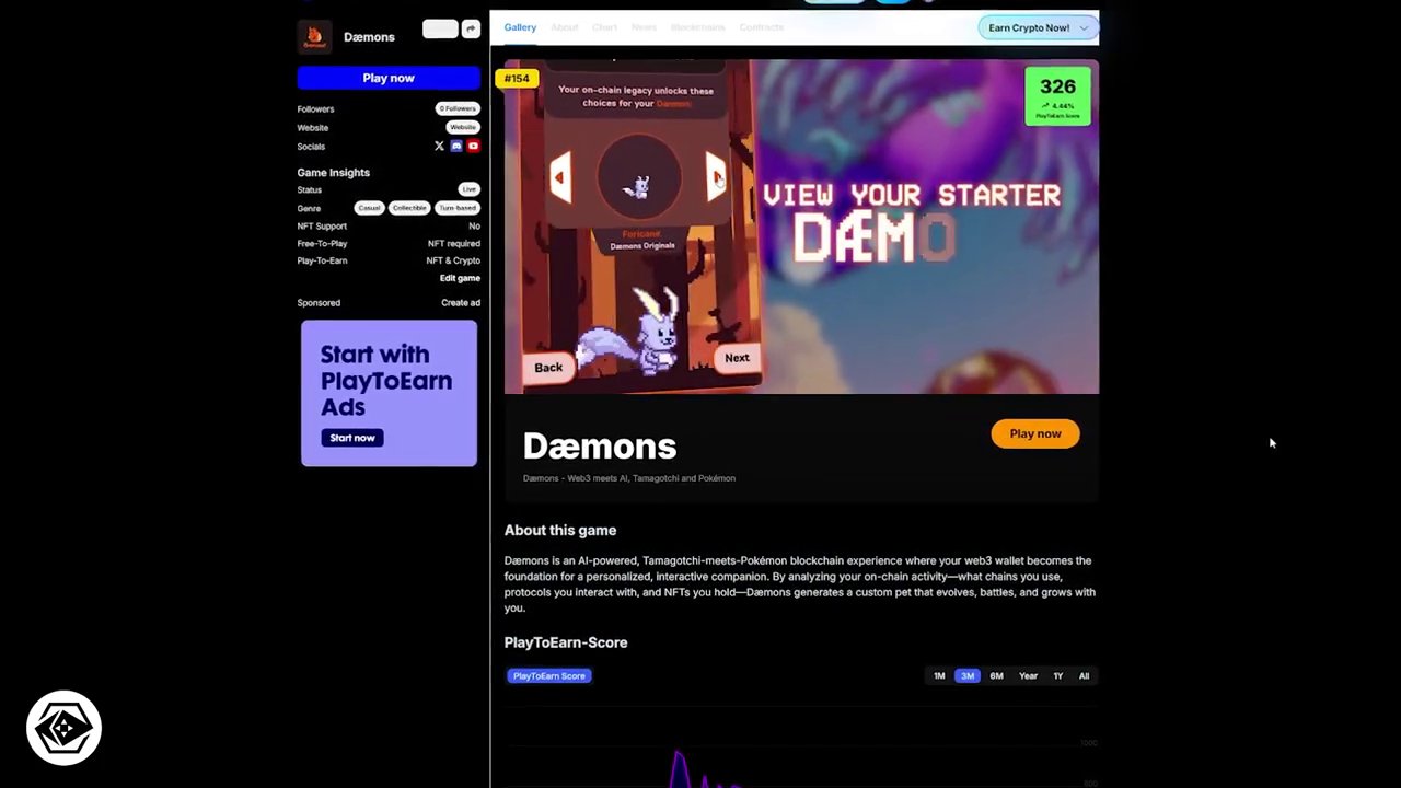 An example of a Demon creature, showcasing its unique design based on blockchain data.