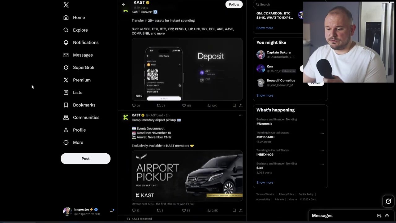 A graphic or screenshot showing the Cast app interface or the physical crypto card itself.