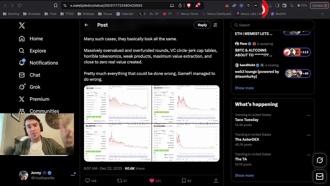 A conceptual image of a gamer holding a controller, with digital assets like skins and weapons floating around them, connected by blockchain nodes, symbolizing true ownership.