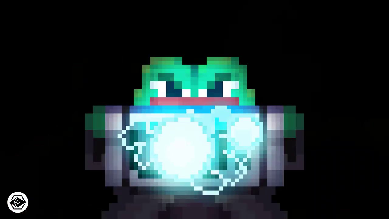 A top-down view of a player navigating a ruined stone port, scavenging for weapons amidst hostile environments.