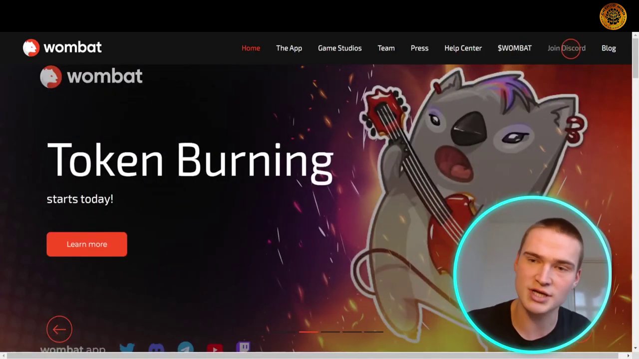 A screenshot of the Wombat.app website homepage, showcasing its clean interface and main features.