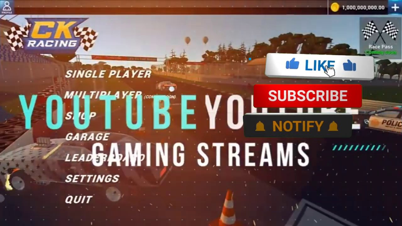 Gameplay screenshot of Crypto Game Race showing a sleek car on a vibrant race track with a user interface displaying crypto rewards.