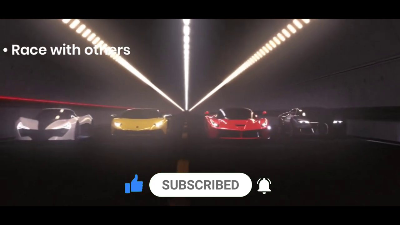 The main menu of Crypto Car showcasing its sleek interface, a selection of over 100 car models, and various race track options.