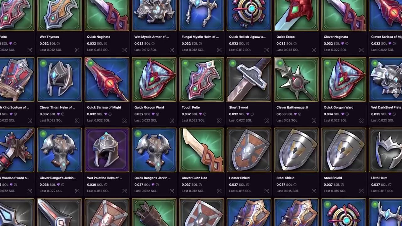 An artistic render of three different character avatars from Legends of Illumia: a Champion, a Battle Mage, and an Archer.