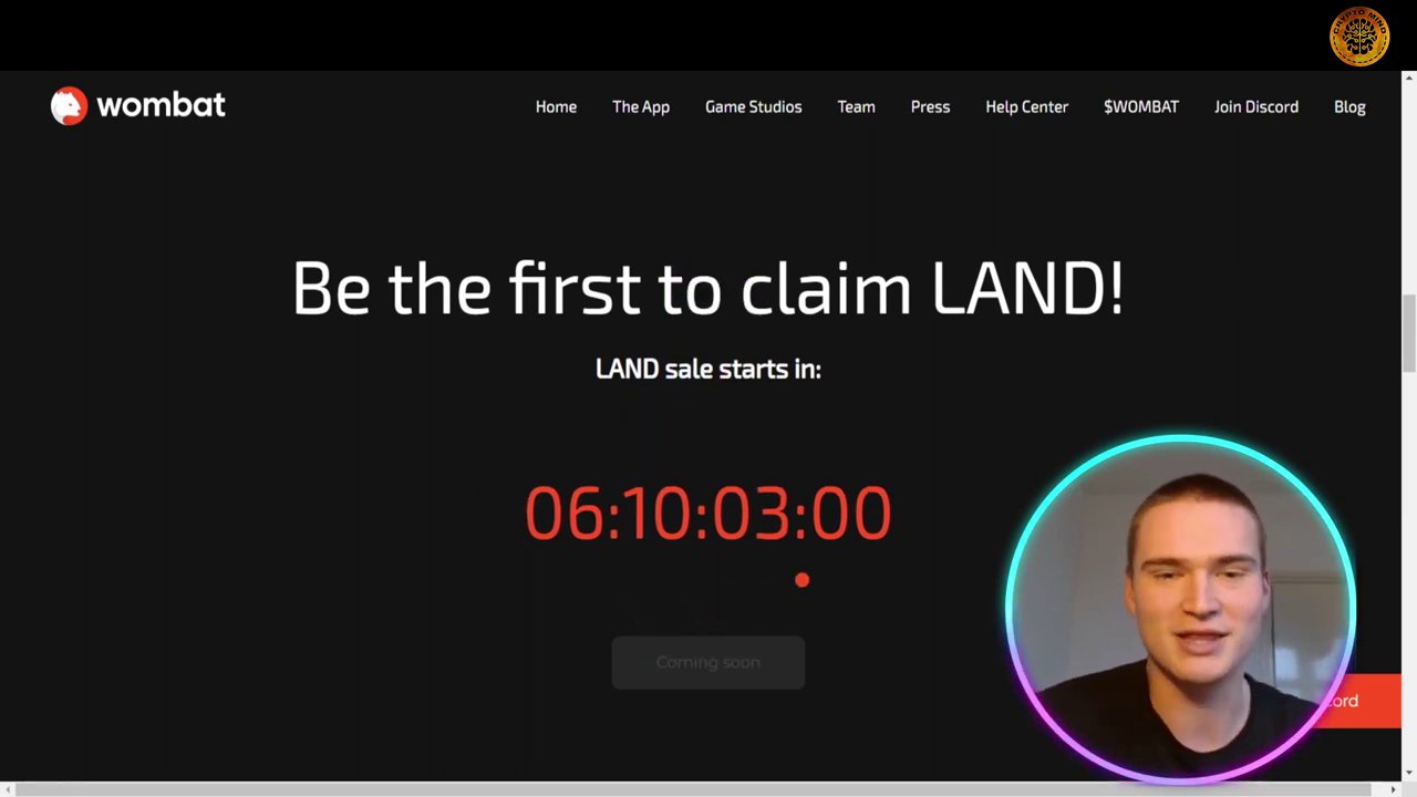 A graphic or interface showing the countdown timer to the Dungeon World land sale, creating a sense of urgency.