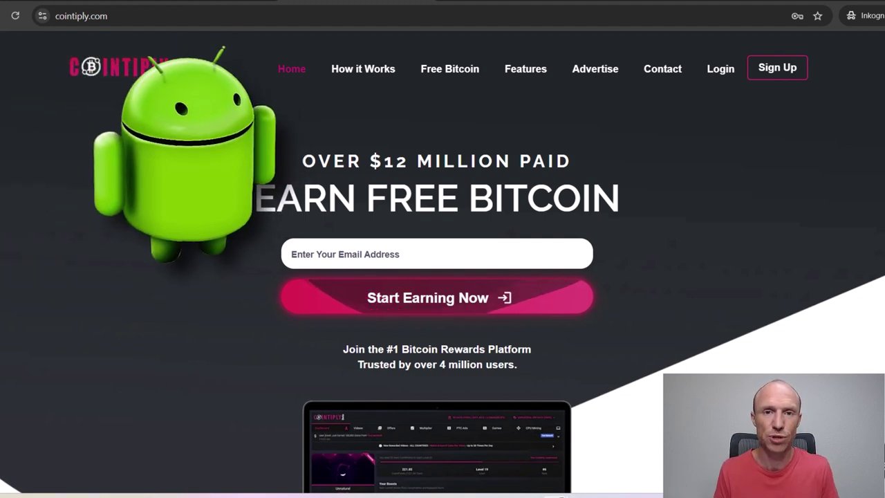 The Coinspy dashboard, highlighting its internal games and the daily spin wheel for bonus points.