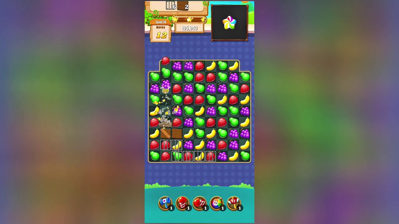 The player’s final score and level progression summary on the results screen.